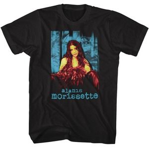 Alanis Morissette Tricolor Black Adult T-Shirt